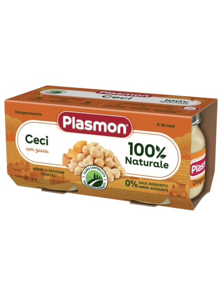 Plasmon omogeneizzato ceci e zucca 2 vasetti da 80g