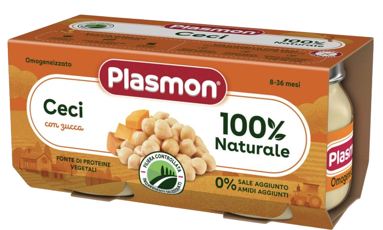 Image of Plasmon omogeneizzato ceci e zucca 2 vasetti da 80g cod085