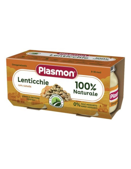 Plasmon omogeneizzato lenticchie 2 vasetti da 80g