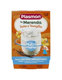 Plasmon La merenda dei bambini latte e vaniglia 2 vasetti da 120g