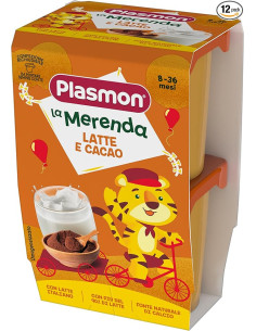 Plasmon la merenda dei bambini latte e cacao 2 vasetti da 120g