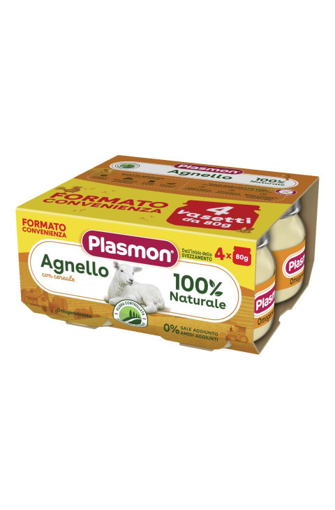 Plasmon omogeneizzato agnello 4 vasetti da 80 g