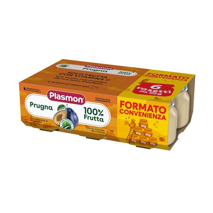 Plasmon omogeneizzato prugna 6 vasetti da 104 g