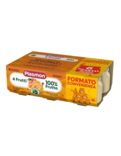 Plasmon omogeneizzato 4 frutti 6 vasetti da 104g