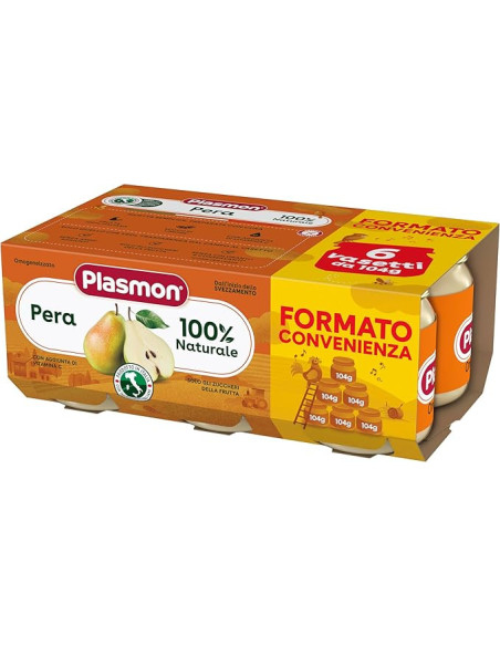 Plasmon omogeneizzato pera 6 vasetti da 104g