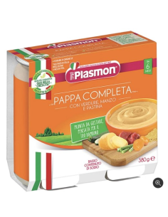 Plasmon pappa completa manzo, verdura pastina 2 vasetti da 190g