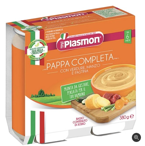 Plasmon pappa completa manzo, verdura pastina 2 vasetti da 190g