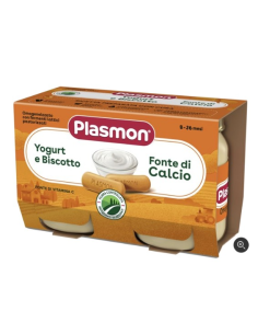 Plasmon omogeneizzato yogurt biscotto 2 vasetti da 120g