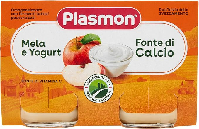 Plasmon omogeneizzato yogurt mela 2 vasetti da 120g
