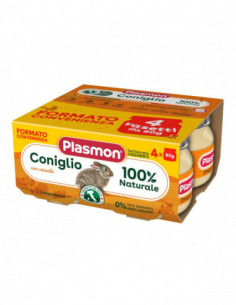 Plasmon omogeneizzato coniglio 4 vasetti da 80g