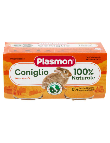 Plasmon omogeneizzato coniglio 2 vasetti da 80 g