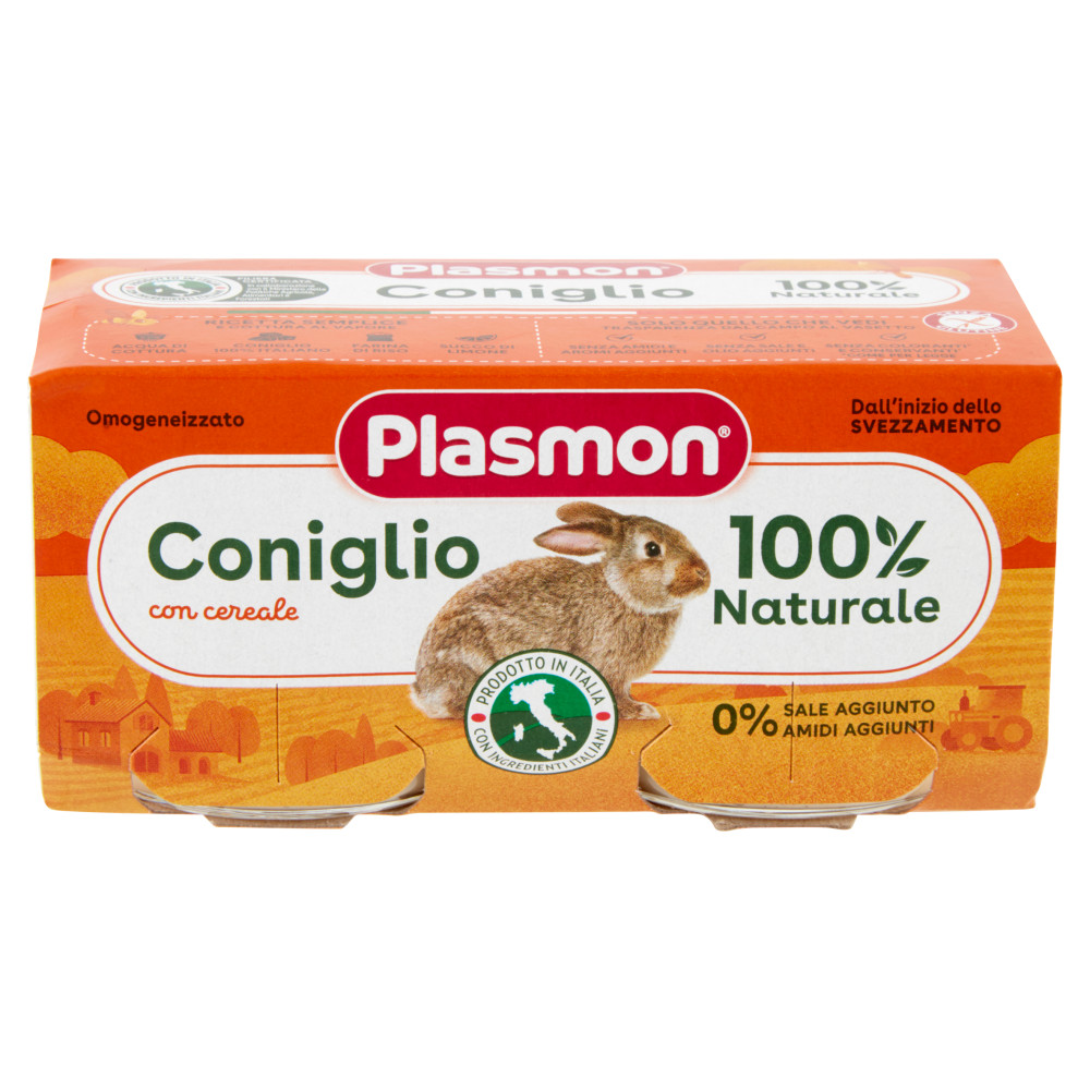 Plasmon omogeneizzato coniglio 2 vasetti da 80 g