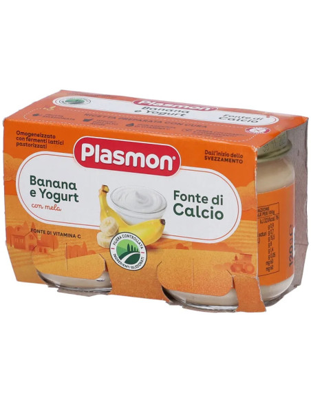 Plasmon omogeneizzato yogurt banana 2 vasetti da 120g