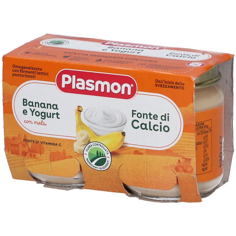 Plasmon omogeneizzato yogurt banana 2 vasetti da 120g