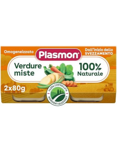 Plasmon omogeneizzato verdure miste 2 vasetti da 80g