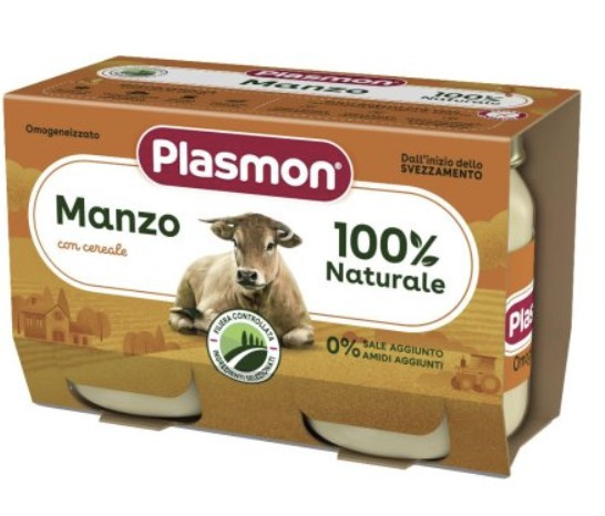 Plasmon omogeneizzato manzo 2 vasetti da 120g