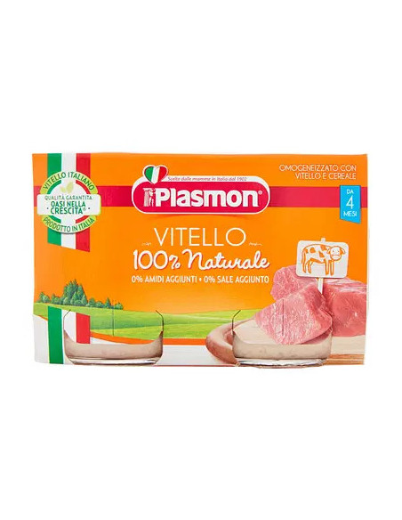 Plasmon omogeneizzato vitello 2 vasetti da 120g