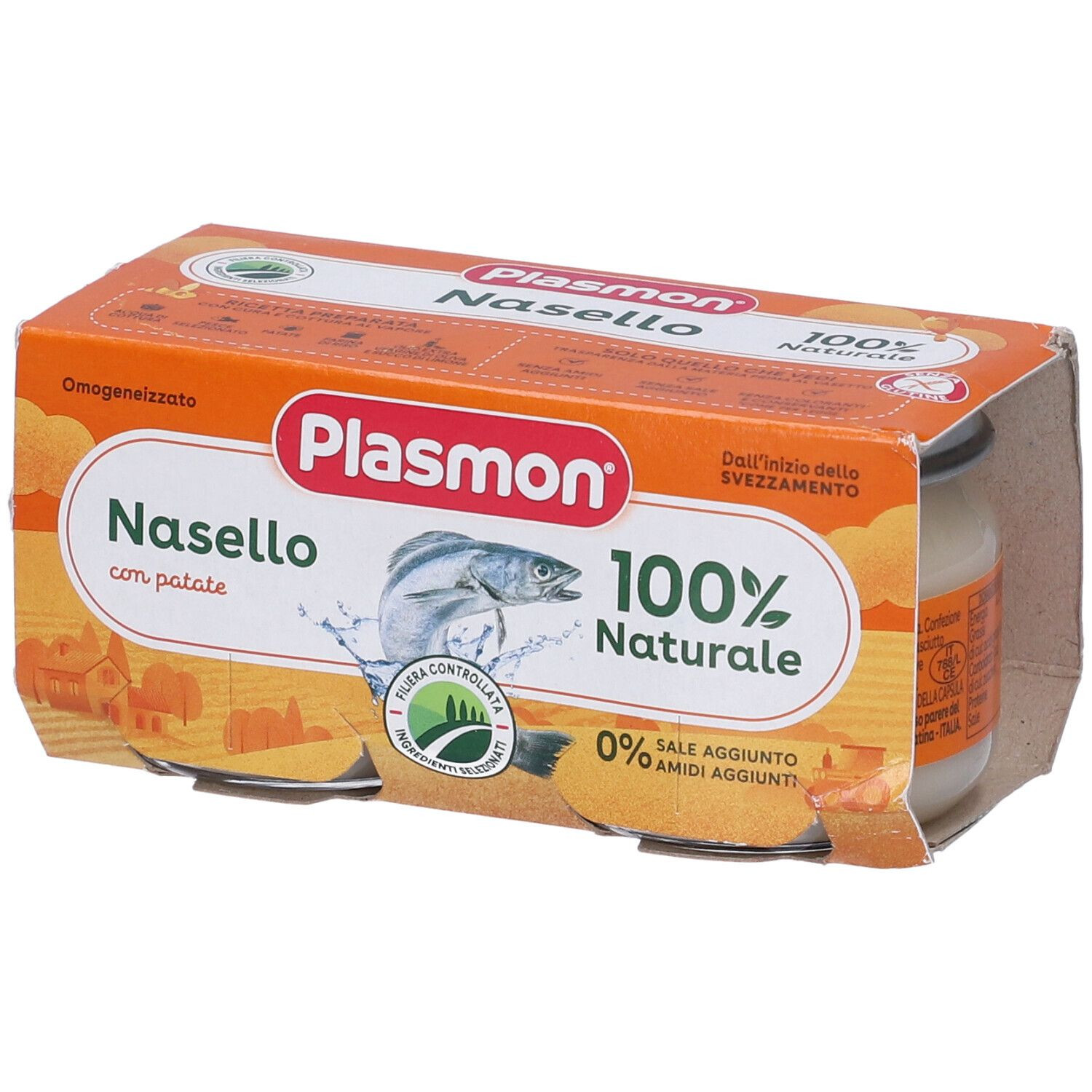 Image of Plasmon omogeneizzato nasello e patate 2 vasetti da 80g cod085