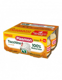 Plasmon omogeneizzato tacchino 4 vasetti da 80g