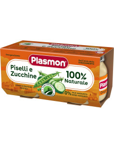 Plasmon omogeneizzato piselli e zucchine 2 vasetti da 80g