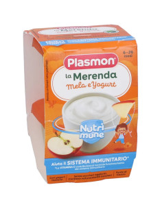 Plasmon La merenda dei bambini mela e yogurt 2 vasetti da 120g