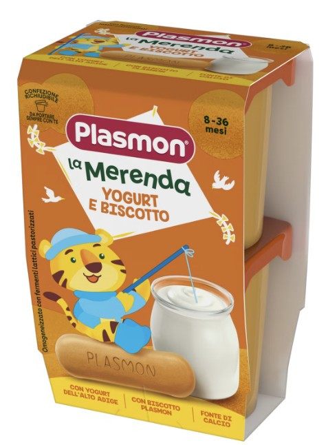 Plasmon La merenda dei bambini yogurt e biscotto 2 vasetti da 120g