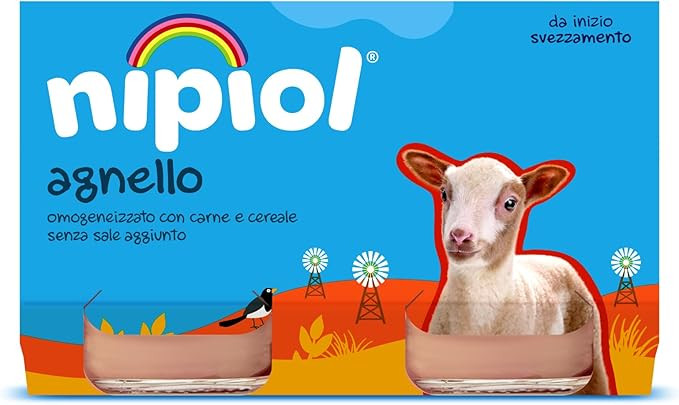 Nipiol omogeneizzato agnello 2 vasetti da 120g