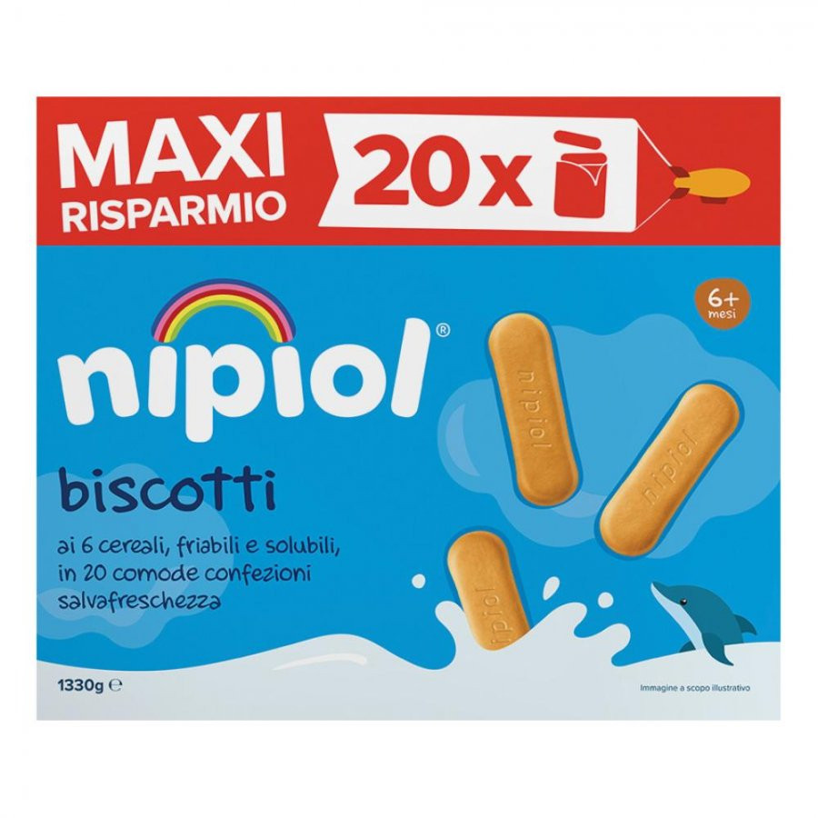 Nipiol biscotti ai 6 cereali formato maxi
