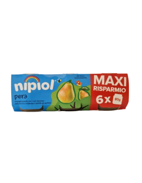 Nipiol omogeneizzato pera 6 vasetti da 80g