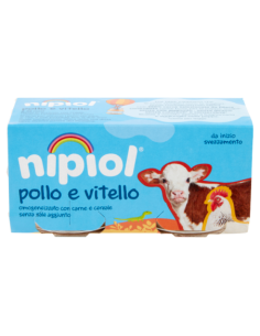 Nipiol omogeneizzato pollo e vitello 2 vasetti da 80g