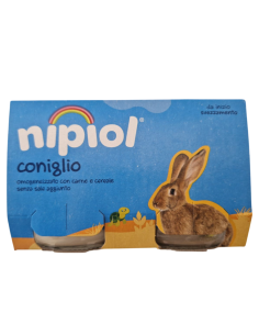 Nipiol omogeneizzato coniglio 2 vasetti da 120g
