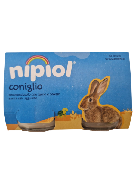Nipiol omogeneizzato coniglio 2 vasetti da 120g