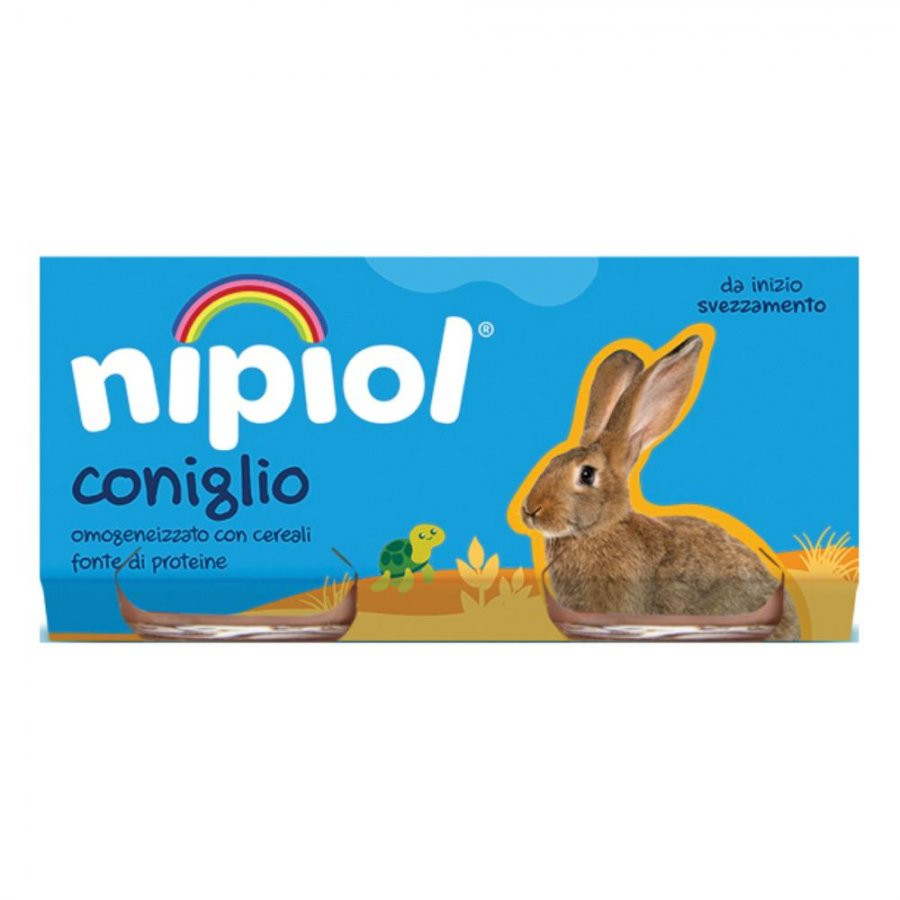 Nipiol omogeneizzato coniglio 2 vasetti da 80g