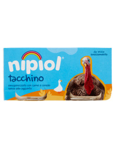 Nipiol omogeneizzato tacchino 2 vasetti da 80g