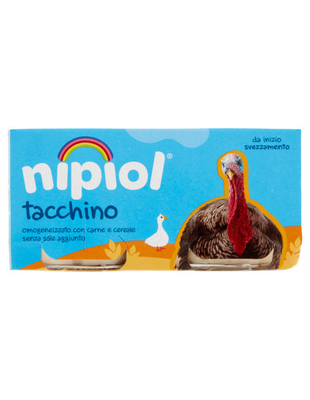 Nipiol omogeneizzato tacchino 2 vasetti da 80g