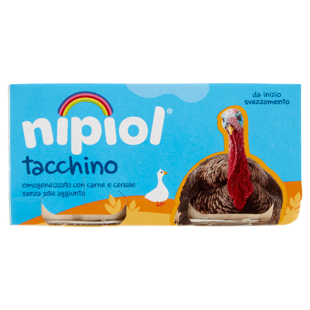 Nipiol omogeneizzato tacchino 2 vasetti da 80g