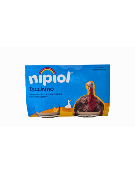 Nipiol omogeneizzato tacchino 2 vasetti da 120g