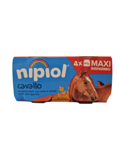 Nipiol omogeneizzato cavallo 4 vasetti da 80g