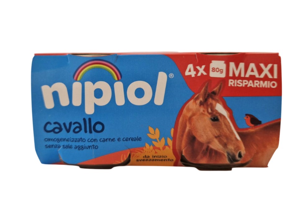 Nipiol omogeneizzato cavallo 4 vasetti da 80g