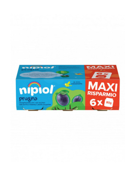 Nipiol omogeneizzato prugna 6 vasetti da 80g