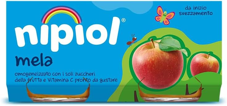Nipiol omogeneizzato mela 2 vasetti da 80g
