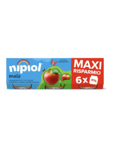 Nipiol omogeneizzato mela 6 vasetti da 80g