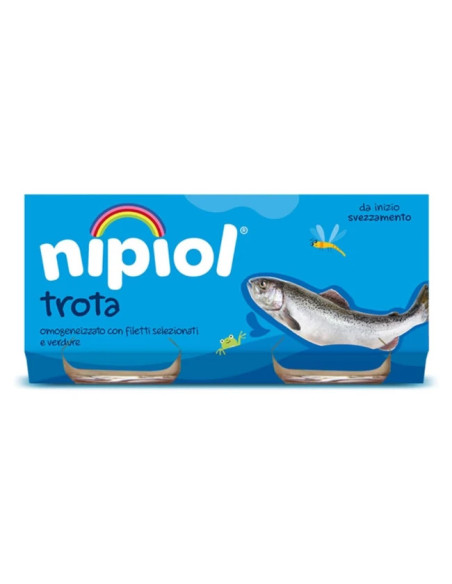 Nipiol omogeneizzato trota 2 vasetti da 80g