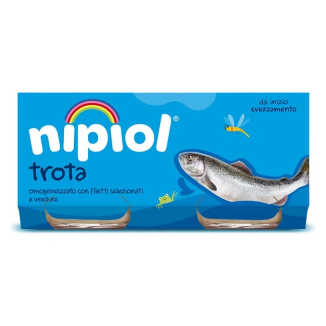 Nipiol omogeneizzato trota 2 vasetti da 80g