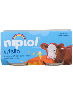 Nipiol omogeneizzato vitello 2 vasetti da 80g