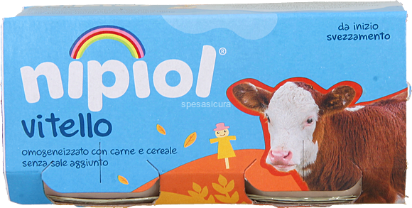 Nipiol omogeneizzato vitello 2 vasetti da 80g