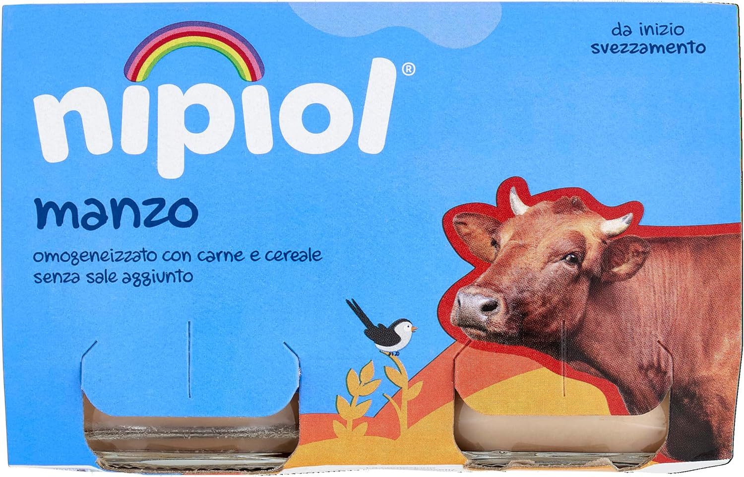 Nipiol omogeneizzato manzo 2 vasetti da 120g