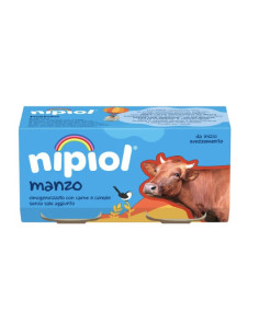 Nipiol omogeneizzato manzo 2 vasetti da 80g