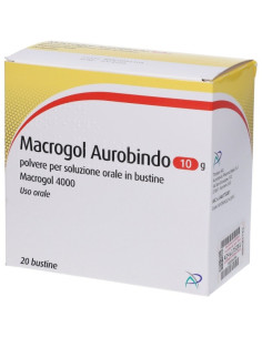 Macrogol aurobindo 20 bustine 10g