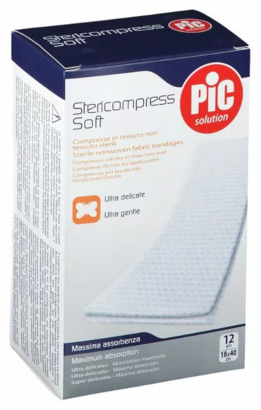 PIC garze sterili Stericompress 18x40cm 12 pezzi